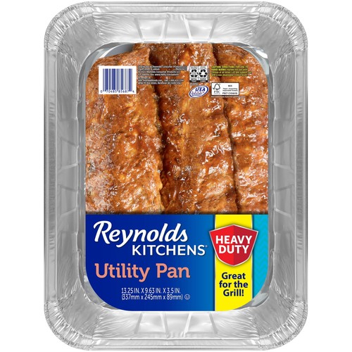 3 Pack Heavy Duty Utility Pan Grilling Grill Barbecue Outdoor Ribs Chicken New - Picture 2 of 4