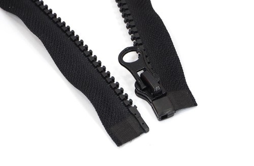 40cm Black Open End Chunky Zip - Foto 2