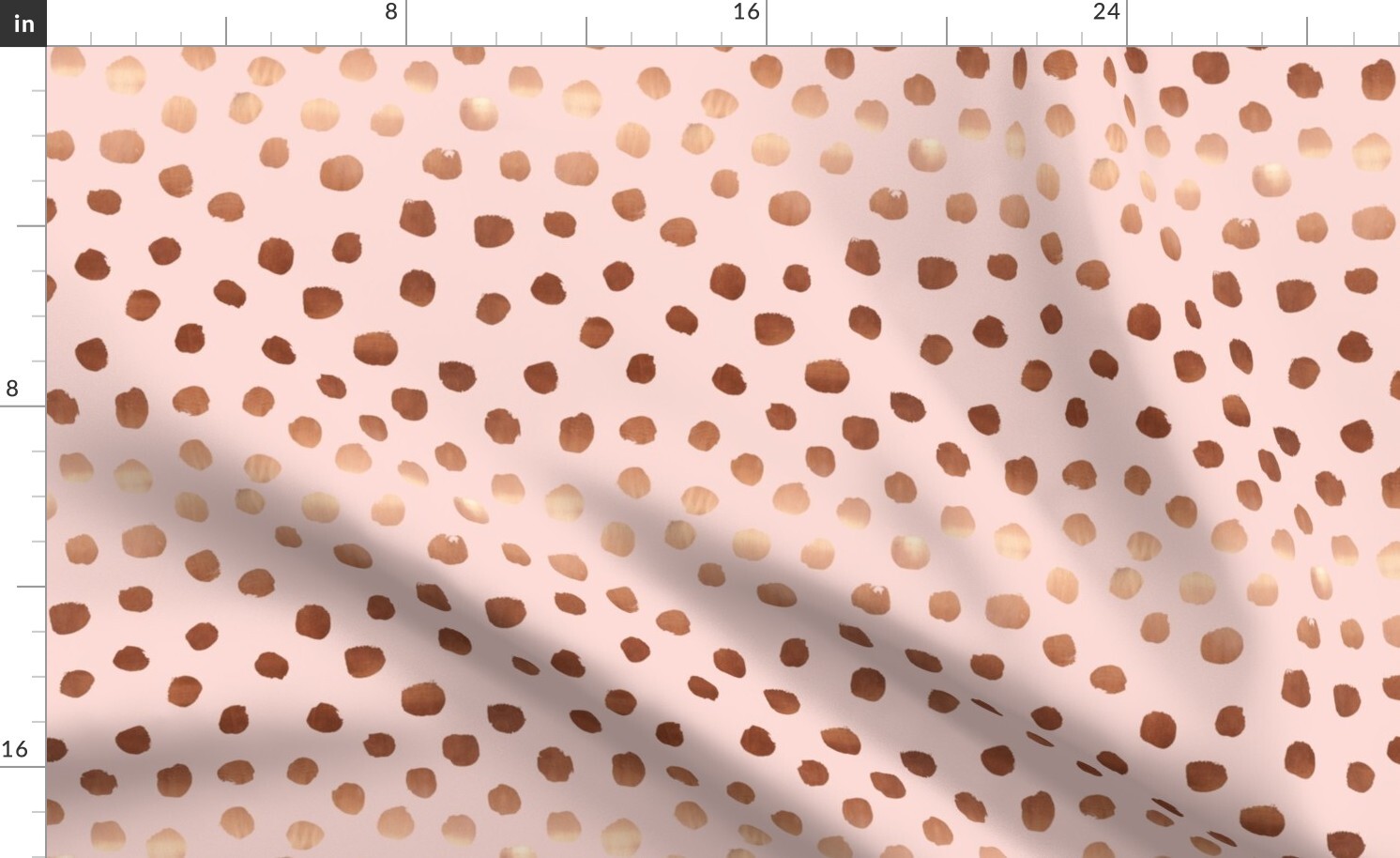 Throw Blanket Rose Gold Look Blush Pink Dots Copper Feminine Polka Dot 48 x 70in