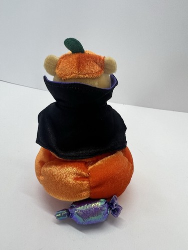 Disney Plush Halloween Winnie The Pooh Pumpkin Scoot 5 Inch Stuffed Animal - Picture 3 of 8