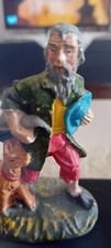  PRESEPE  STATUINA VINTAGE GESSO EPOCA ANZIANO PASTORE EPOCA STATUINE cm 10
