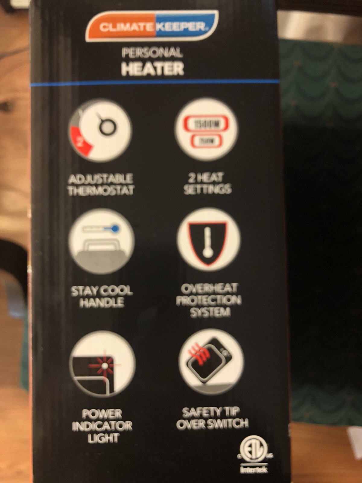 Climate Keeper Personal Heater, Portable, Adj Thermostat, 2 Heat Settings |  eBay