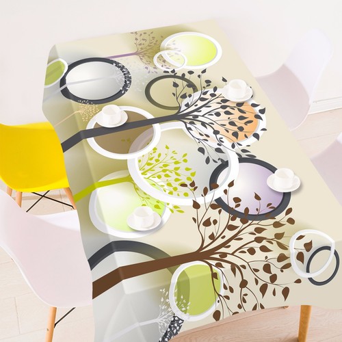 3D Circle 43 Tablecloth Table Cover Cloth Birthday Party AJ WALLPAPER UK Lemon - Picture 2 of 6