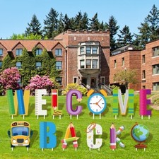 Back to School Decorations - Welcome Back to School Yard Signs with Stakes