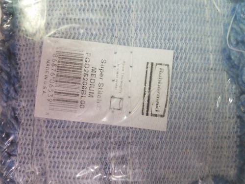 Rubbermaid,Super Stich Mop Head, Medium,cotton/synthetic Blue 6-Pack - 第 2/3 張圖片