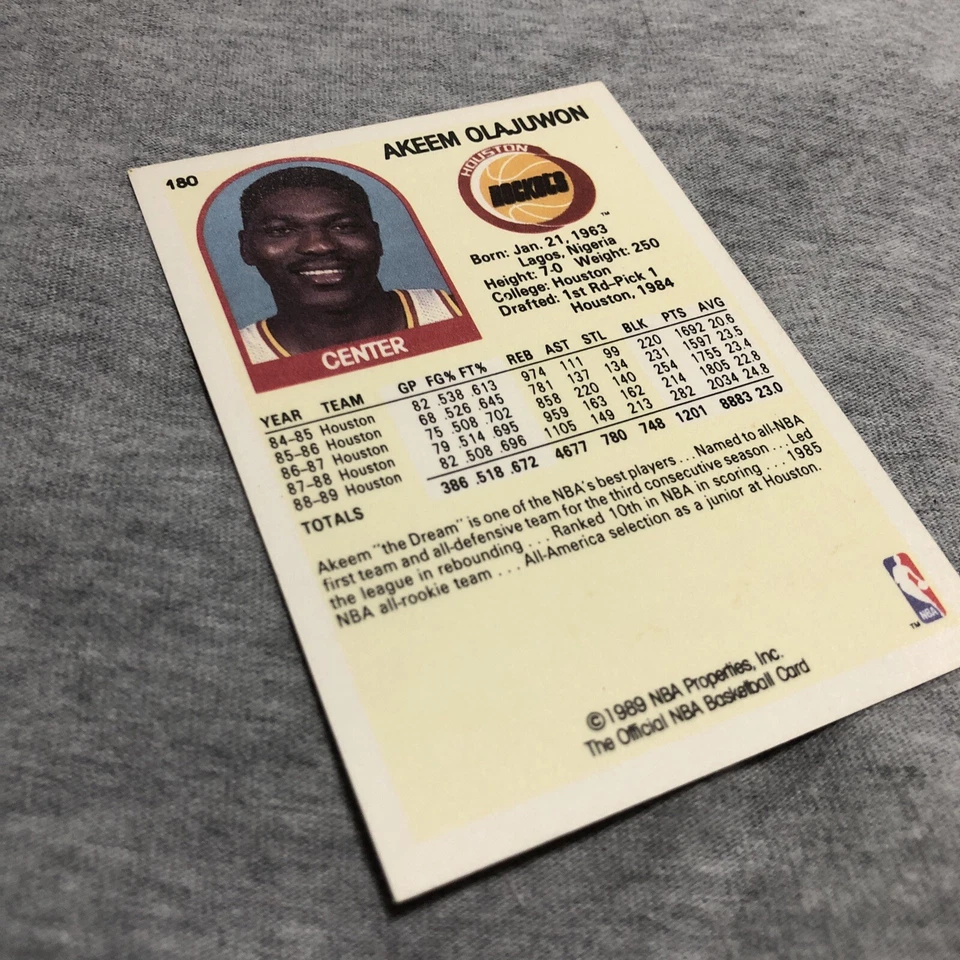 HAKEEM OLAJUWAN Signed Nba Hoops card 1989 Auto HOUSTON ROCKETS AUTOGRAPH rc HOF - Image 4 of 4