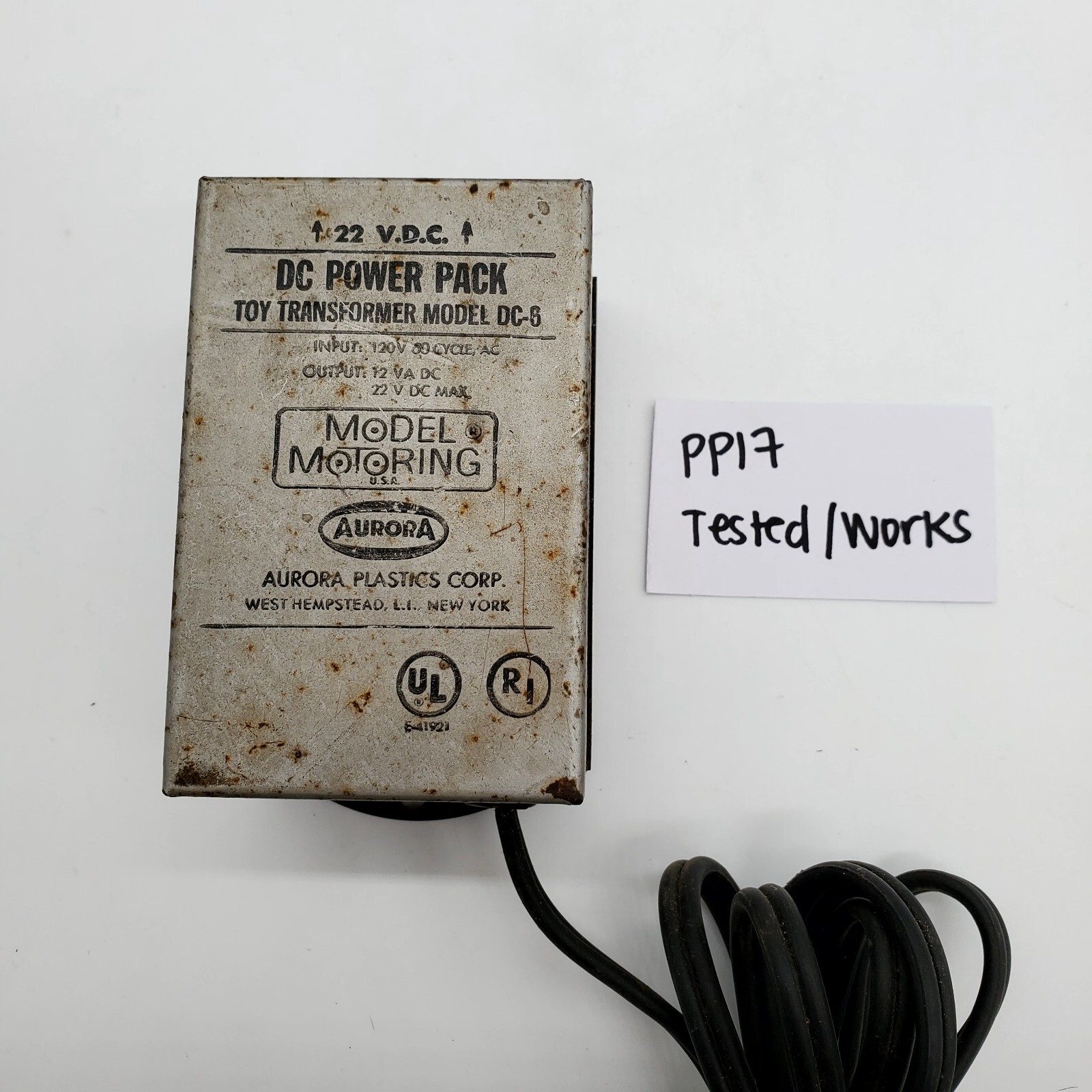 Aurora Model Motoring 22V DC Power Pack Toy Transformer Model DC6 Tested eBay