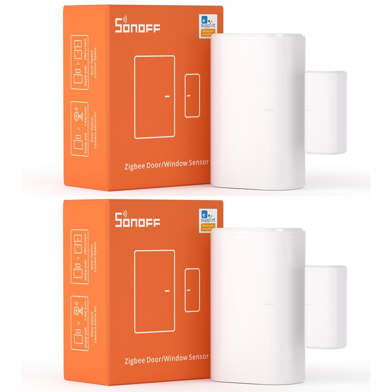 2 Pack SONOFF SNZB-04P Zigbee Door Window Sensor Local Smart Scene Home Security