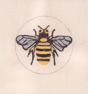 Ornament Honey Bee Needlepoint Canvas Hand Painted 18 mesh Was $42