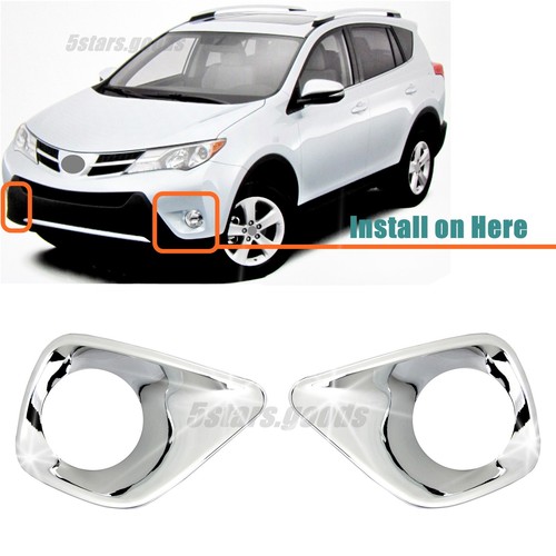 Vehicle Rear Fog Light Trim Cover ABS Chrome compatible with RAV4 2019