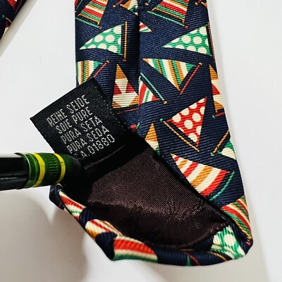 ネクタイ BURBERRYS /International GalleryBEAMS Genuine Burberrys Dark Blue Silk Tie w Various Multicolor Flags