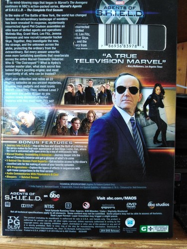 Agents of S.H.I.E.L.D. - Season 1. USA Import (5xDVD Slim Box Set 2014) - Picture 2 of 2