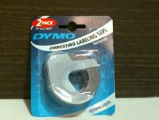 Dymo Embossing Labels Red Glossy 3/8" x 12',  2 Pack 05542