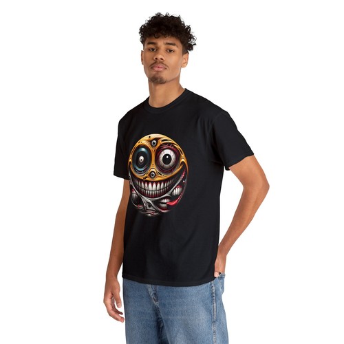 Adult T Shirt Happy Face Horror Tee Streetwear Graphic Spooky Skater Retro Cool - Picture 5 of 13
