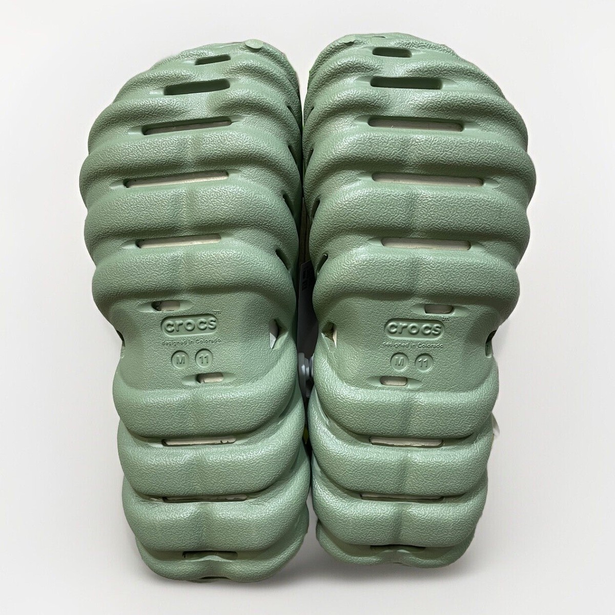 Crocs Echo Clogs Moss Green Unisex Adults Size 13 207937-308 Crocs Echo Clogs Moss Green Unisex Adults Size 13 207937-308