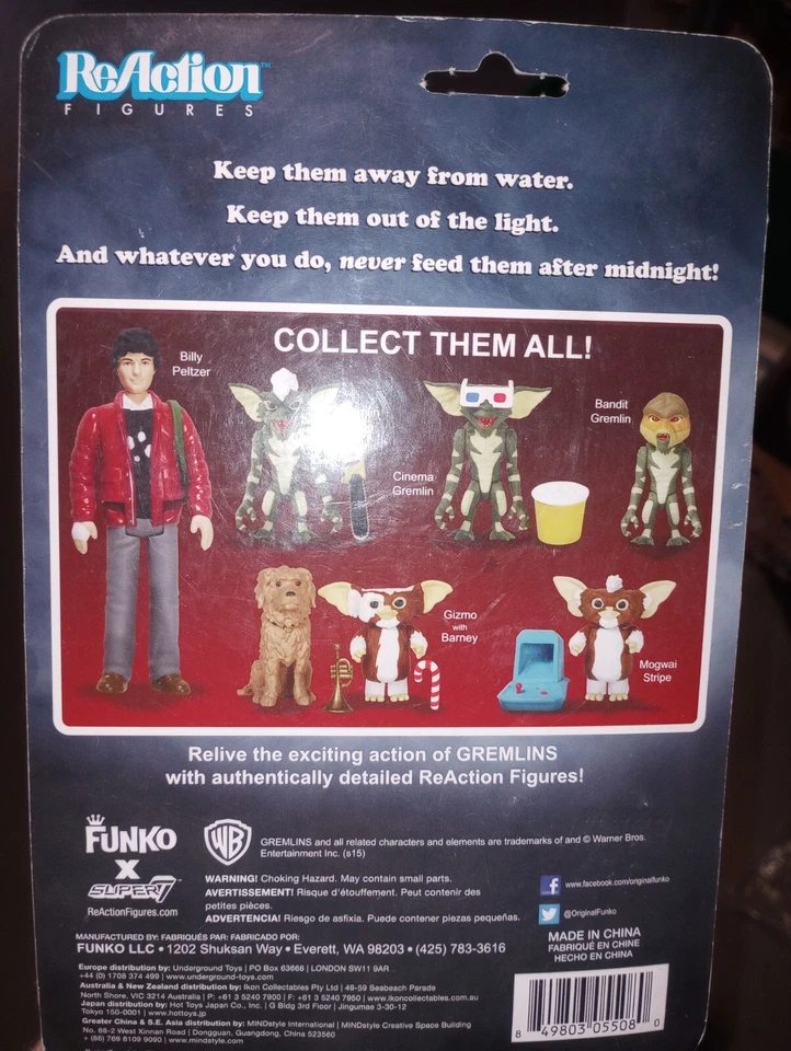 2015 Figuras de Reacción Gremlins con Piano Navidad Gizmo Figura de Acción ¡RARO! Foto 3 de 3