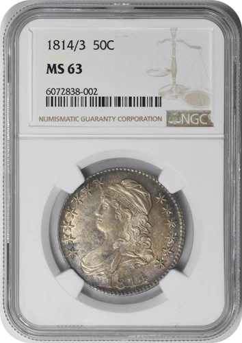1814/3 Bust Silver Half Dollar MS63 NGC