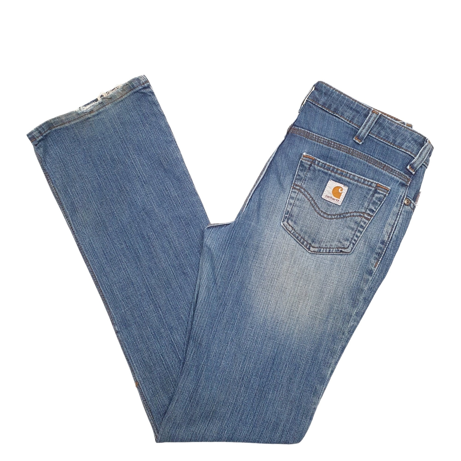 CARHARTT Carpenter Jeans Bootcut Fit Blue Denim Trousers Womens Carpenter UK14 image 3