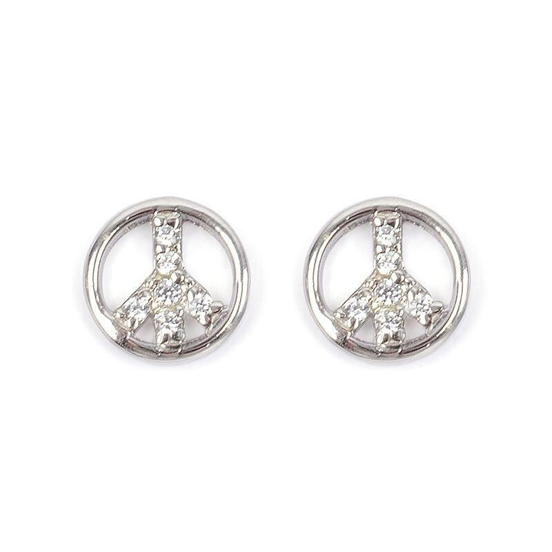 Boucles d'oreilles Peace & love argent massif, look bohème chic pour l'été