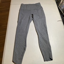 Members Mark Women Pants Small Gray Poly Blend Straight Leg Yoga Active