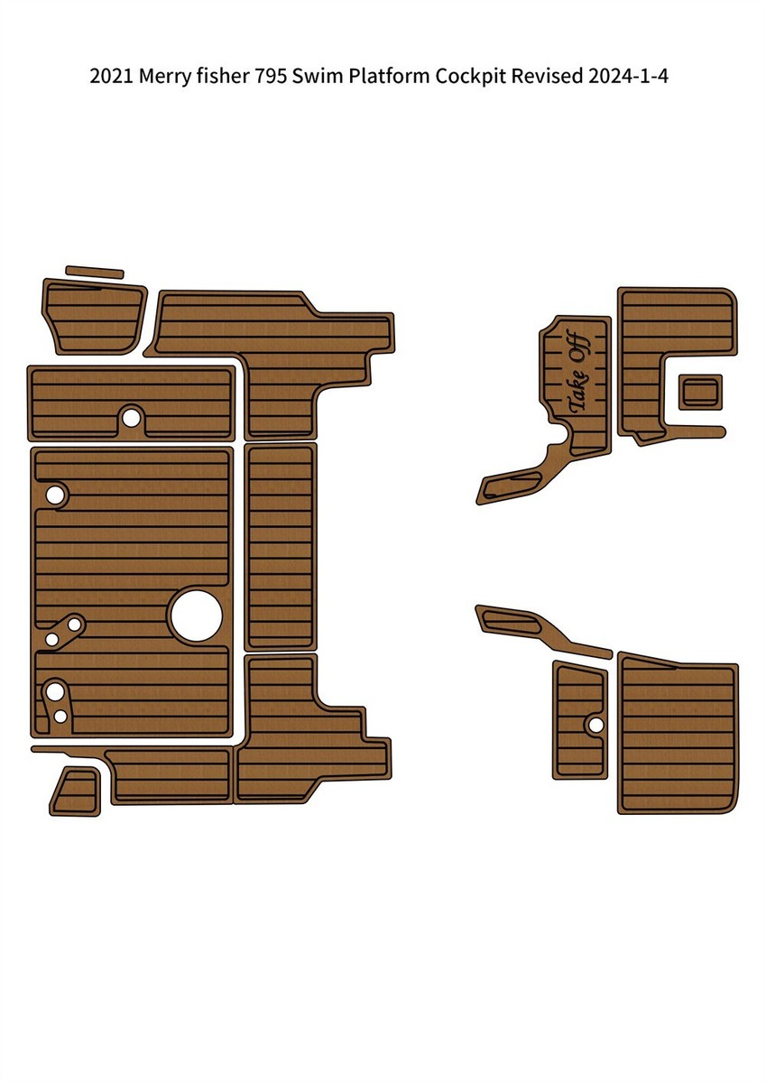 2021 Jeanneau Merry Fisher 795 Swim Platform Cockpit Pad Boat EVA