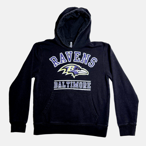 Baltimore Ravens Men's Black Primary Logo Pullover Hoodie NFL Brand ...
