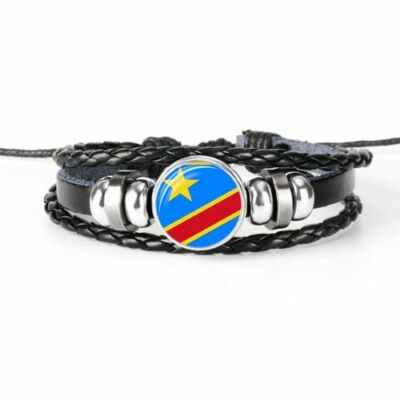 Damen Herren Surferarmband Demokratische Republik Kongo Chunk Armband Geschenk