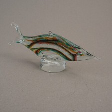 Glas Murano Kleiner Glas Fisch Bunt