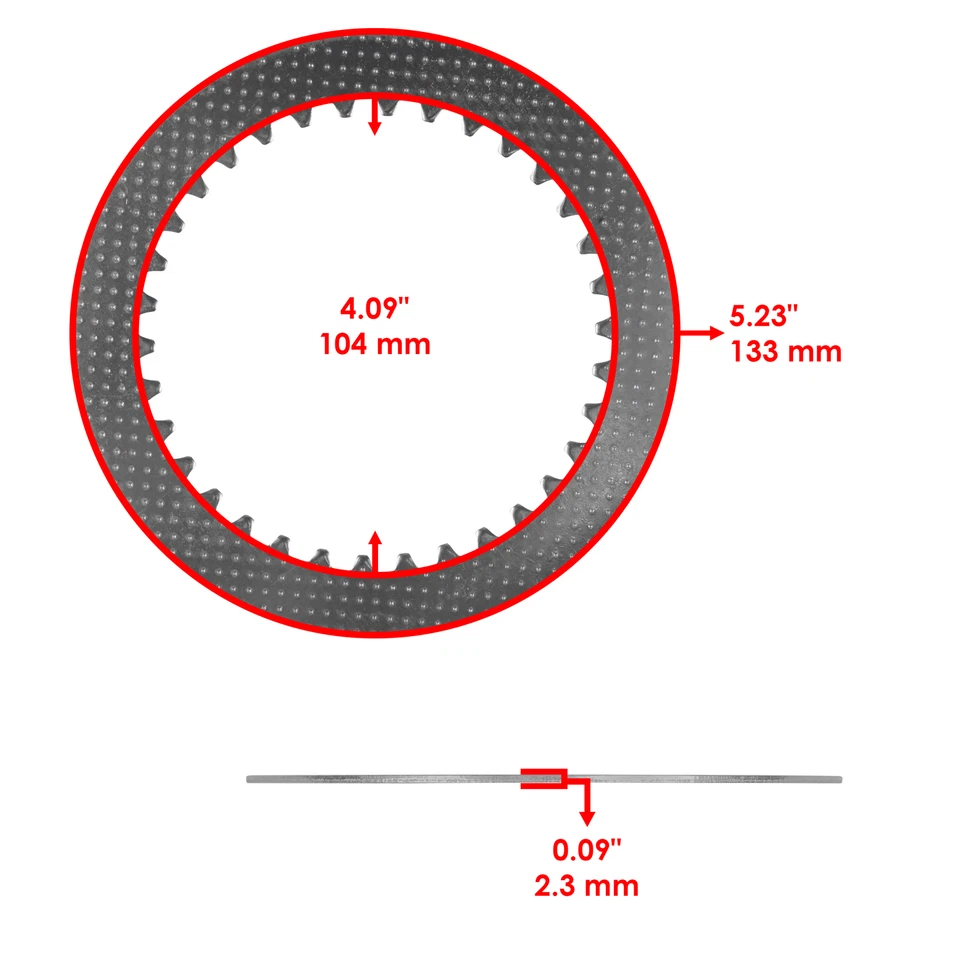 Caltric Clutch Friction Plates Kit for Kawasaki Versys 1000 KLZ1000 2015 - 2021 - Image 3 of 4