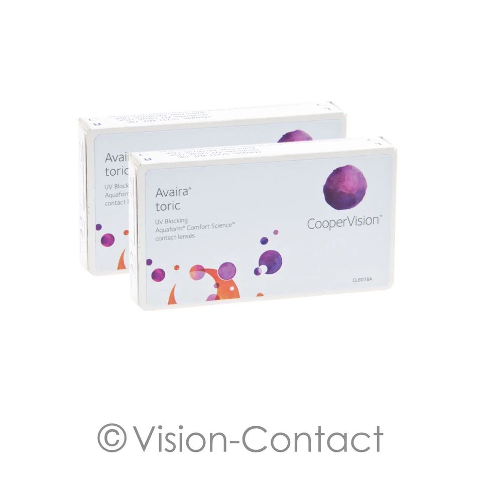 Avaira toric 2 x 6 torische Kontaktlinsen Monatslinsen von Cooper Vision