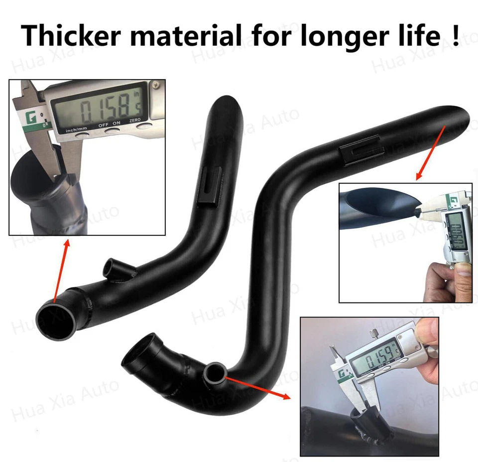 Tubos de escape LAF de 2" con cono de par para Harley Sportster Softail envueltos en negro Foto 4 de 4