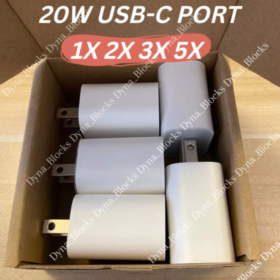 20W USB-C Power Adapter PD Type C Fast Wall Charger for iPhone 14 13 12 11 16 17