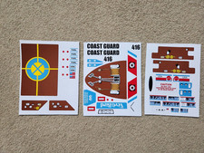 Mattel VertiBird Coast Guard Rescue Ship Reproduction Stickers Decals DIE CUT