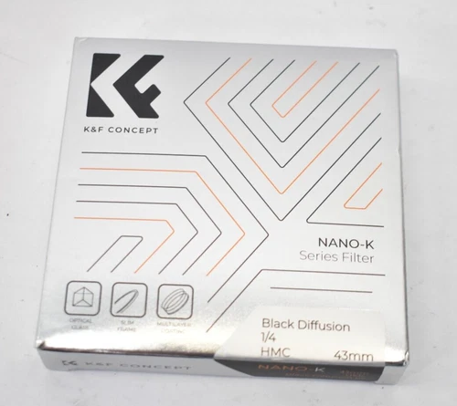 K&F Concept Nano-K Series Filter 1/4" 43mm Black Diffusion HMC Genuine EOM