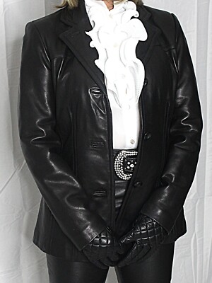ジャケット・アウター 00s Agnes b chesterfield coat y2k Agnes B Special Lamb Leather Chester Long Coat Black USED