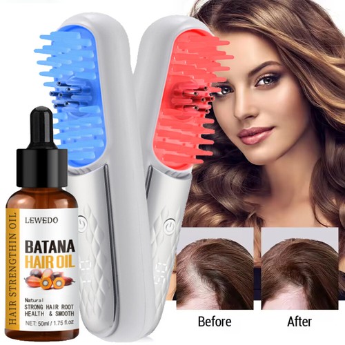 Electric Massage Comb Red Light Therapy Hair Oil Applicator Scalp ...