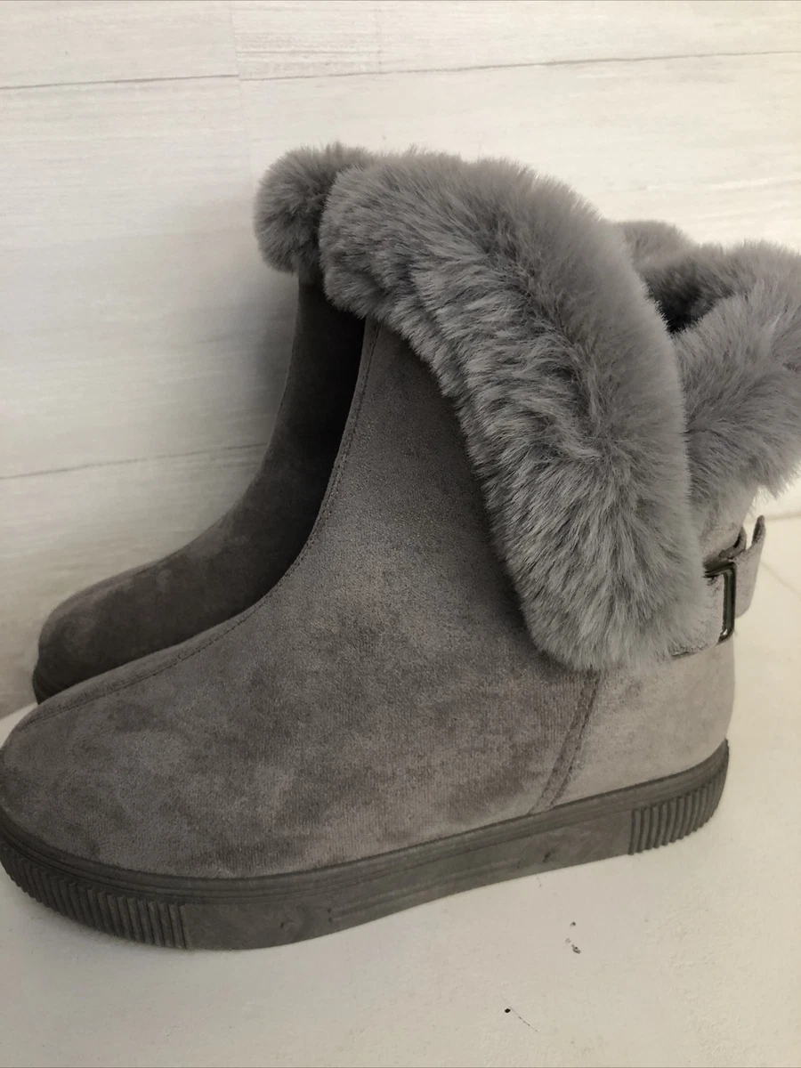Bamboo suede ankle boots hot sale