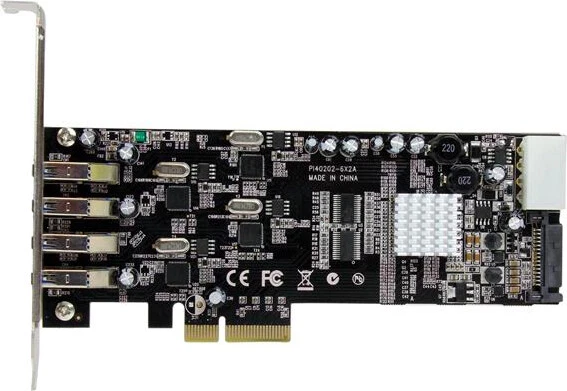 StarTech Adattatore Scheda USB 3.0 4 Porte PCI Express SATA/LP4 PEXUSB3S44V - Immagine 2 di 4
