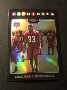 2008 Topps Chrome Refractor Calais Campbell #TC239 Rookie RC