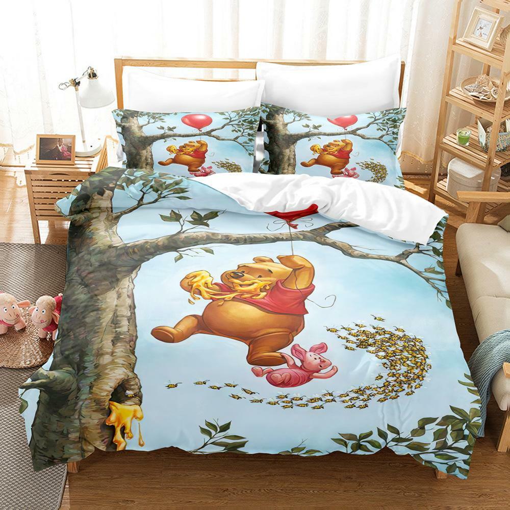 Winnie Pooh Kids Bed Decorate Doona Quilt Duvet Cover Single Double winnie-pooh-kids-bed-decorate-doona-quilt-duvet-cover-single-double