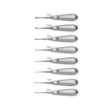 Standard Handle Dental Elevators 8 Pcs Kit Carrying Case