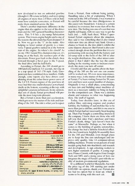 1990 Ferrari 348 348tb Original Review Report Print Car Article K54 — 第 2/2 张图片