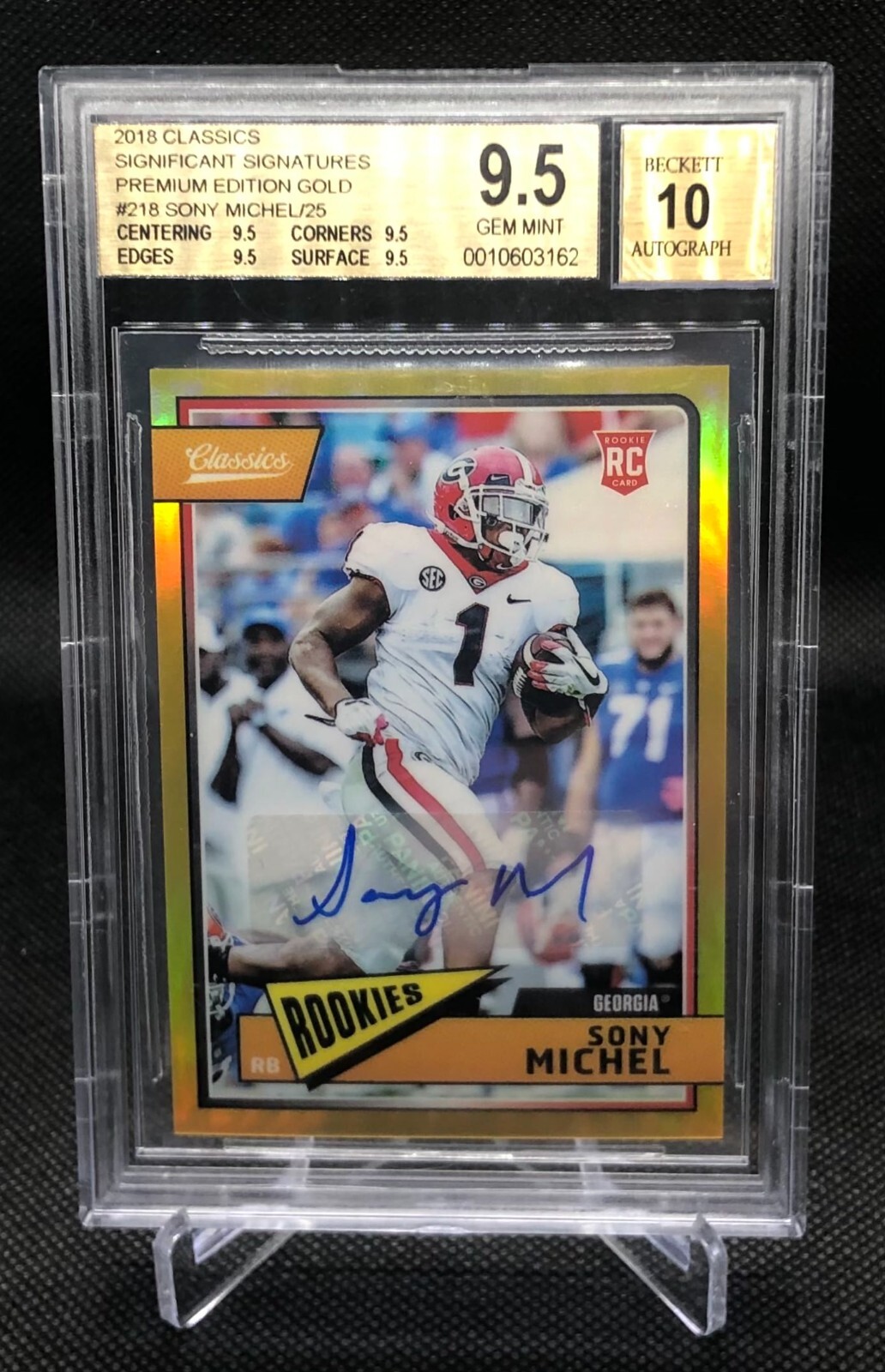 Sony Michel Panini Classics #218 Optichrome Premium Signatures-Gold