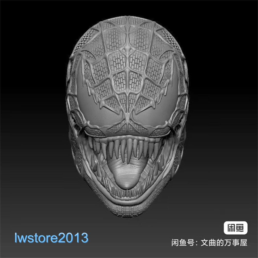 1:6 1:12 1:18 Venom Spider-man Head Sculpt For 12