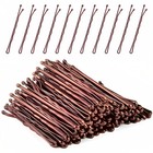 PACK OF 50 Waved Hair Grips Pins 7cm Black Blonde Brown Bun Pins Slides Kirby UK