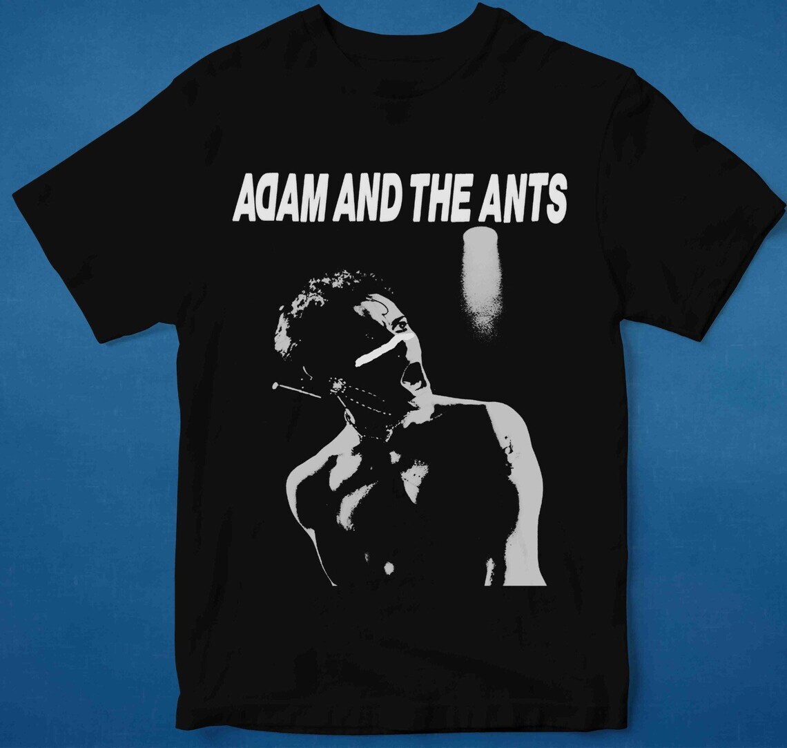 Vtg Adam and the Ants T-Shirt Black Heavy Cotton Full Size Gift