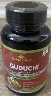 Cona Nature Guduchi Immune Support Organic Herbs 60 Capsules Vitamins Supplement