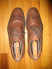Chaps Men's sz 13M Brown leather Wing Tip Oxford Dress shoes 96-98722