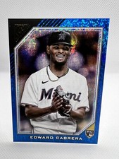 2022 Topps Gallery Miami Marlins Edward Cabrera Base Blue Pattern /50 Rookie