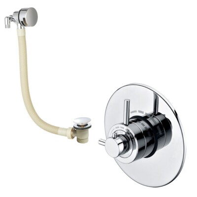Modern Chrom konzentrisch Unterputz Thermostat Dusche Set 5